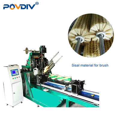 2Axis One Drilling and One Tufting Sisal material Roller Brush Machine